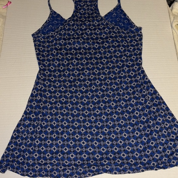 FAT FACE BRAND..BLUE TANK TOP WITH RACER BACK STYLE GREY AND BLACK DESIGN SM/MED - Picture 2 of 6